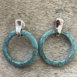 Turquoise Hoop earrings | Western Jewelry